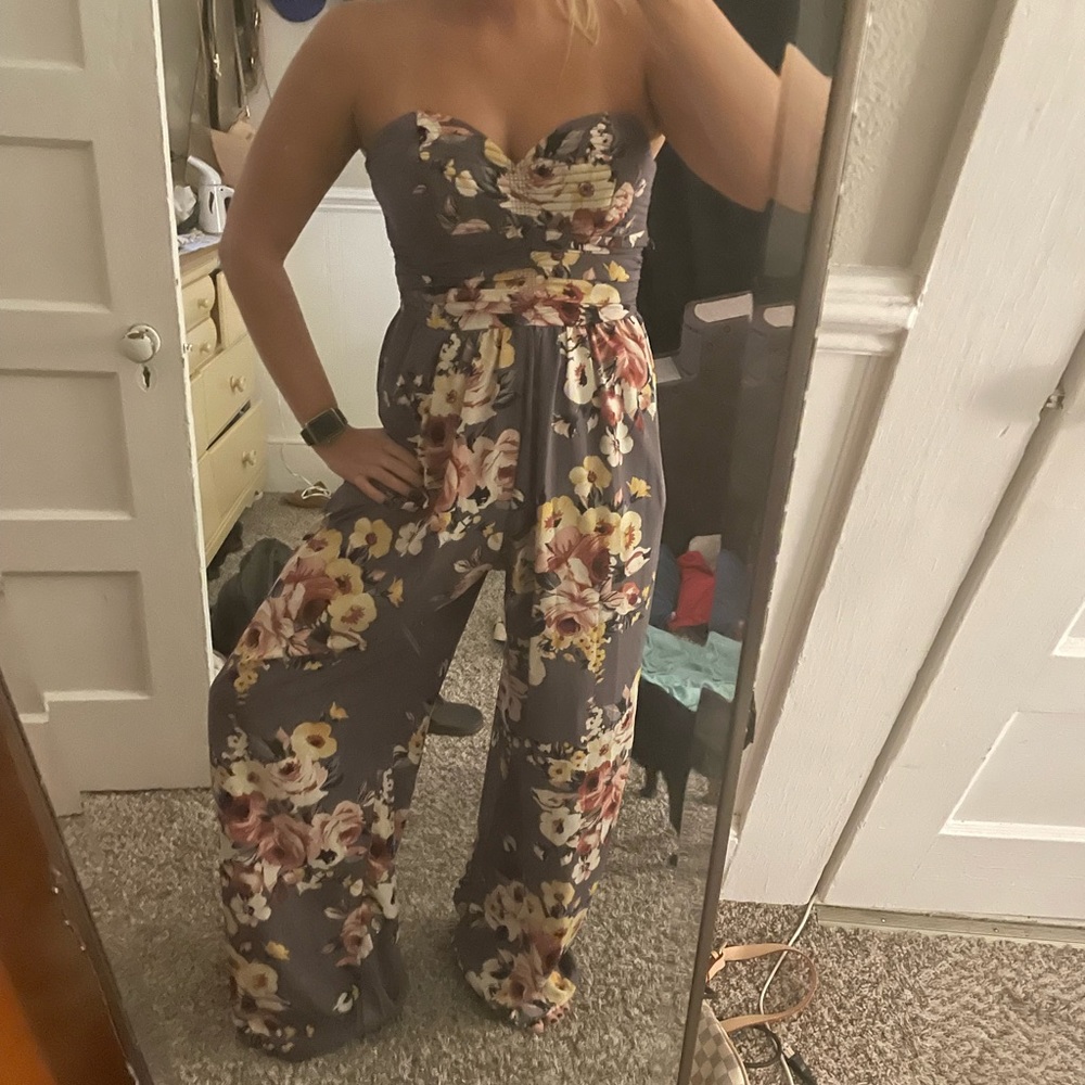 Floral Purple Jumpsuit